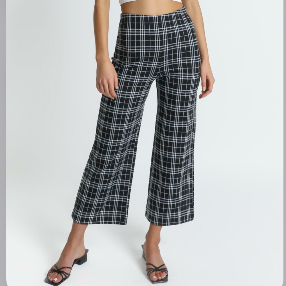 Culotte Pants in Black Check